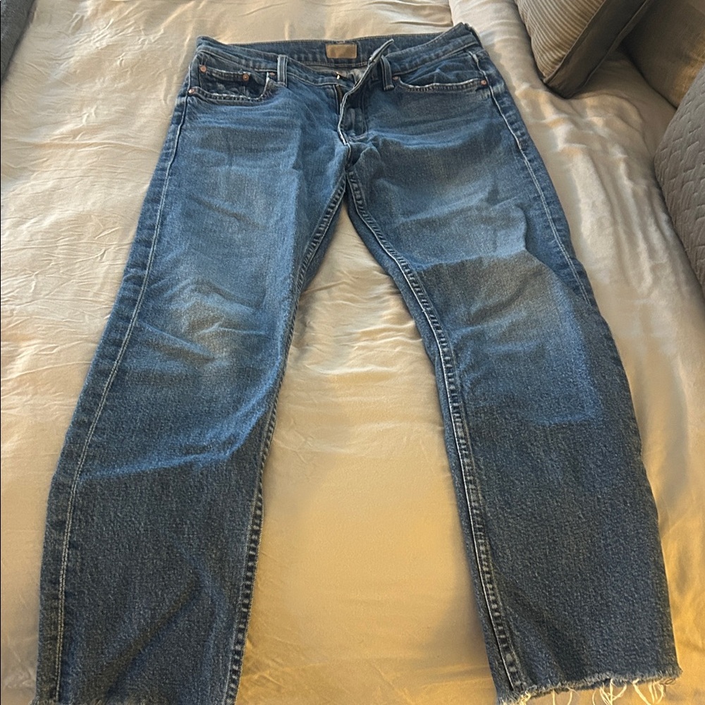 MOTHER Straight Leg Blue Jeans